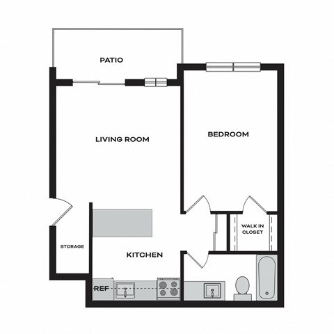 BRIX Apartments 1x1 Floor Plan